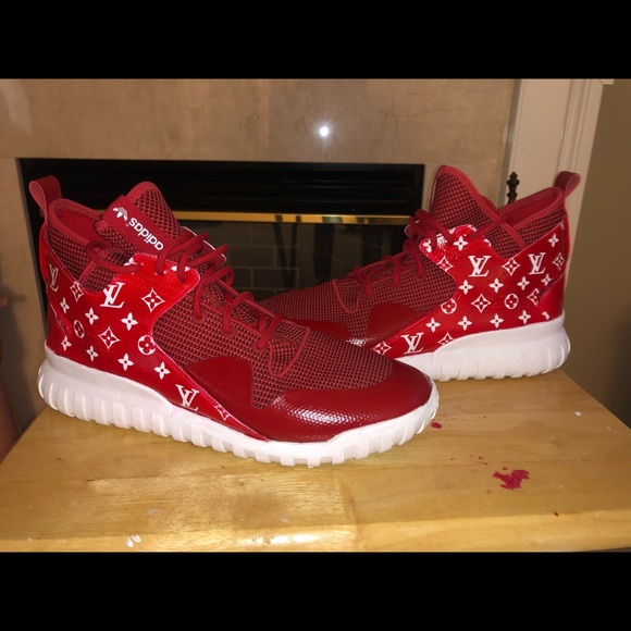 red tubular x shoes